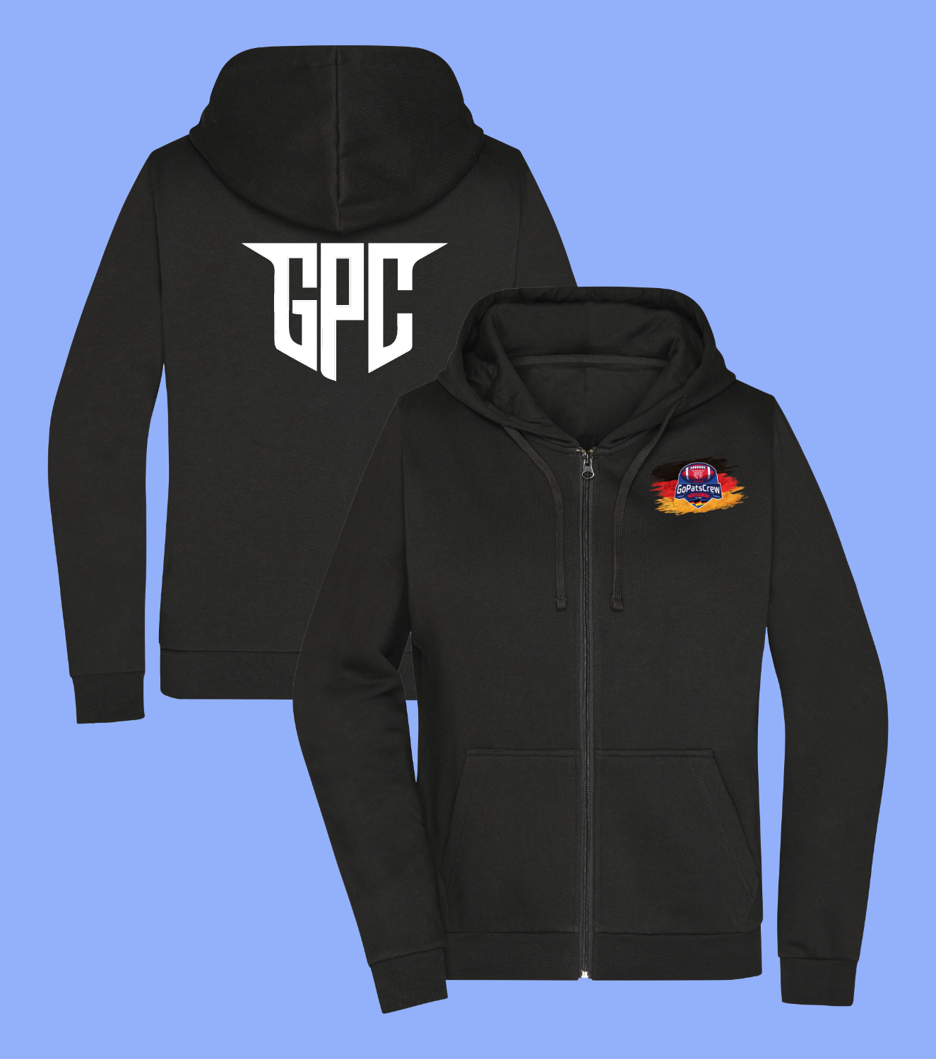 Power Play Zipper - Big Initials Flag Connection