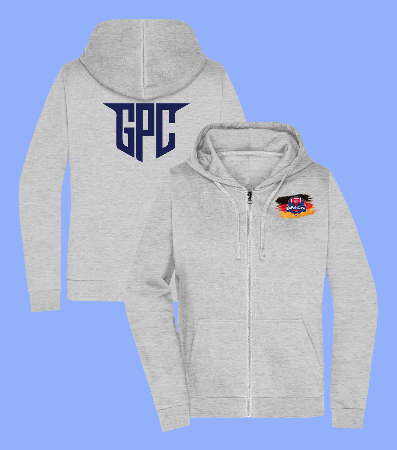 Power Play Zipper - Big Initials Flag Connection