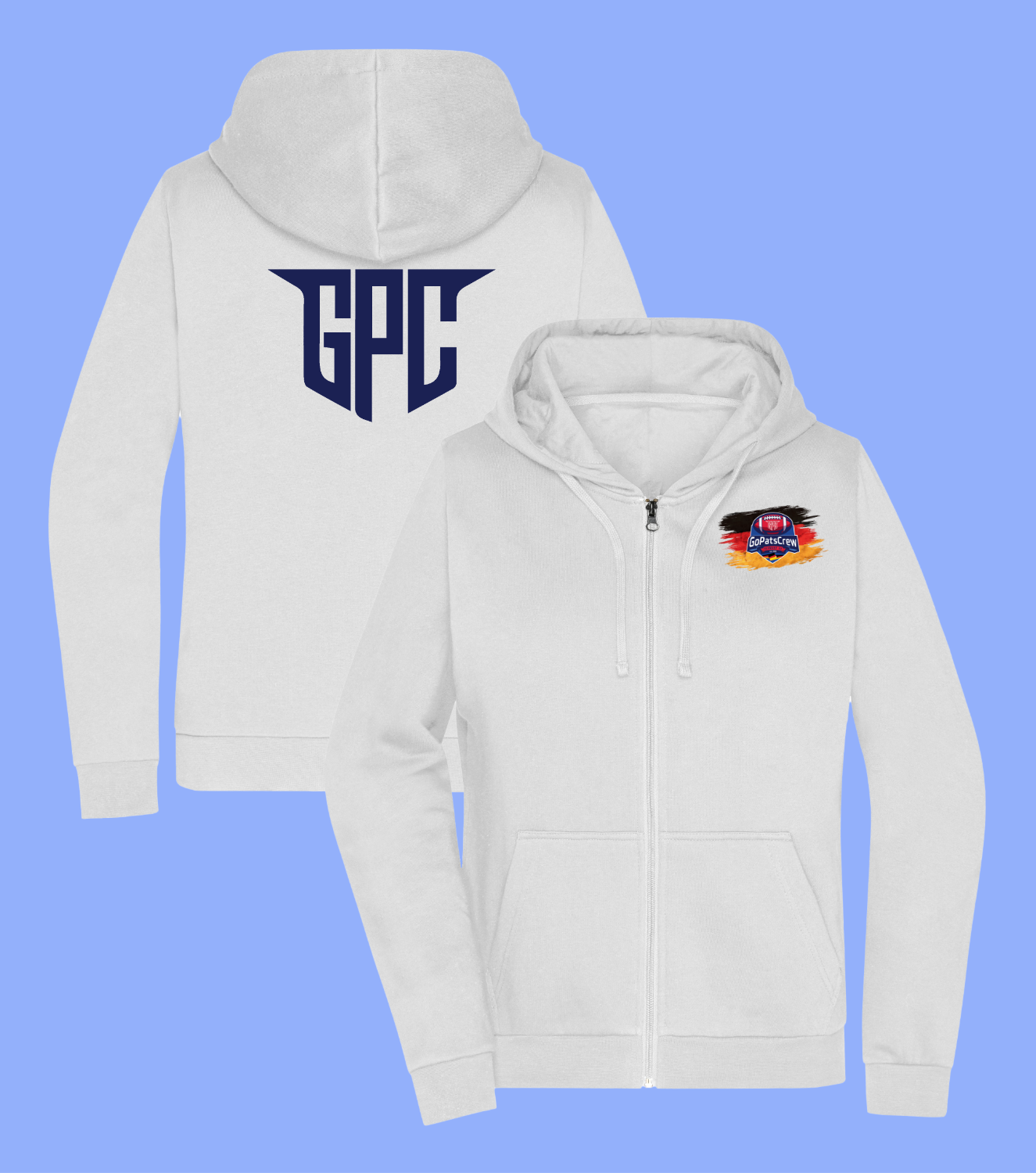 Power Play Zipper - Big Initials Flag Connection