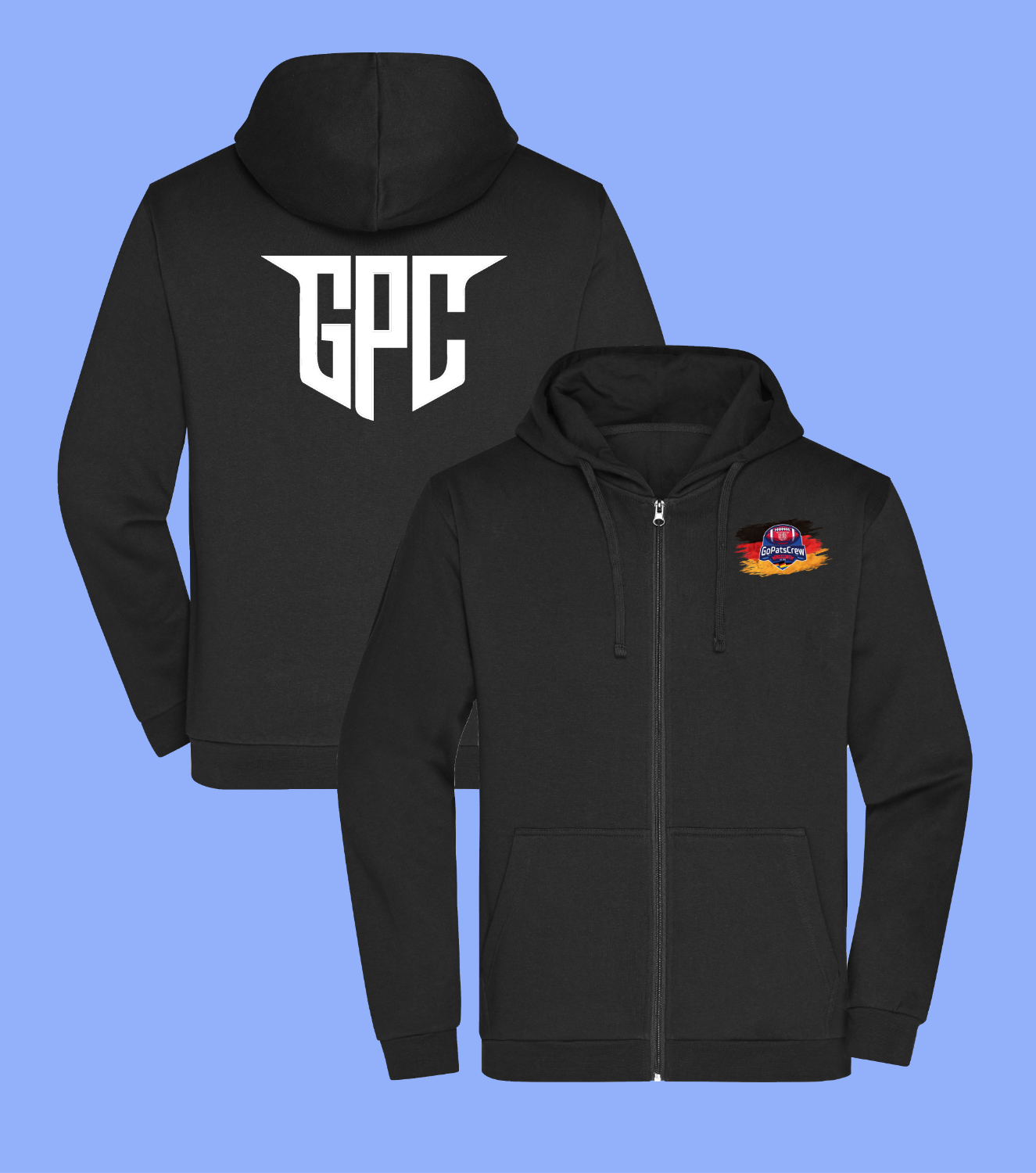 Power Play Zipper - Big Initials Flag Connection