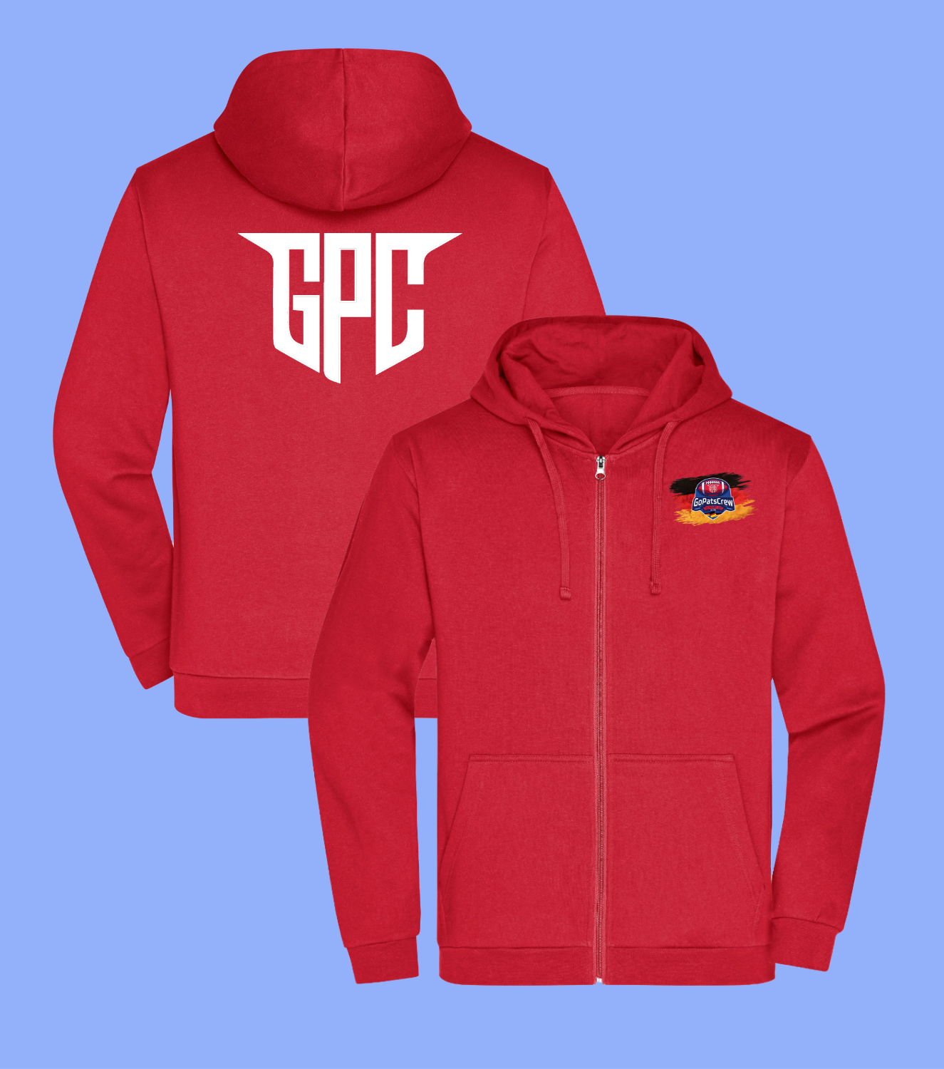 Power Play Zipper - Big Initials Flag Connection