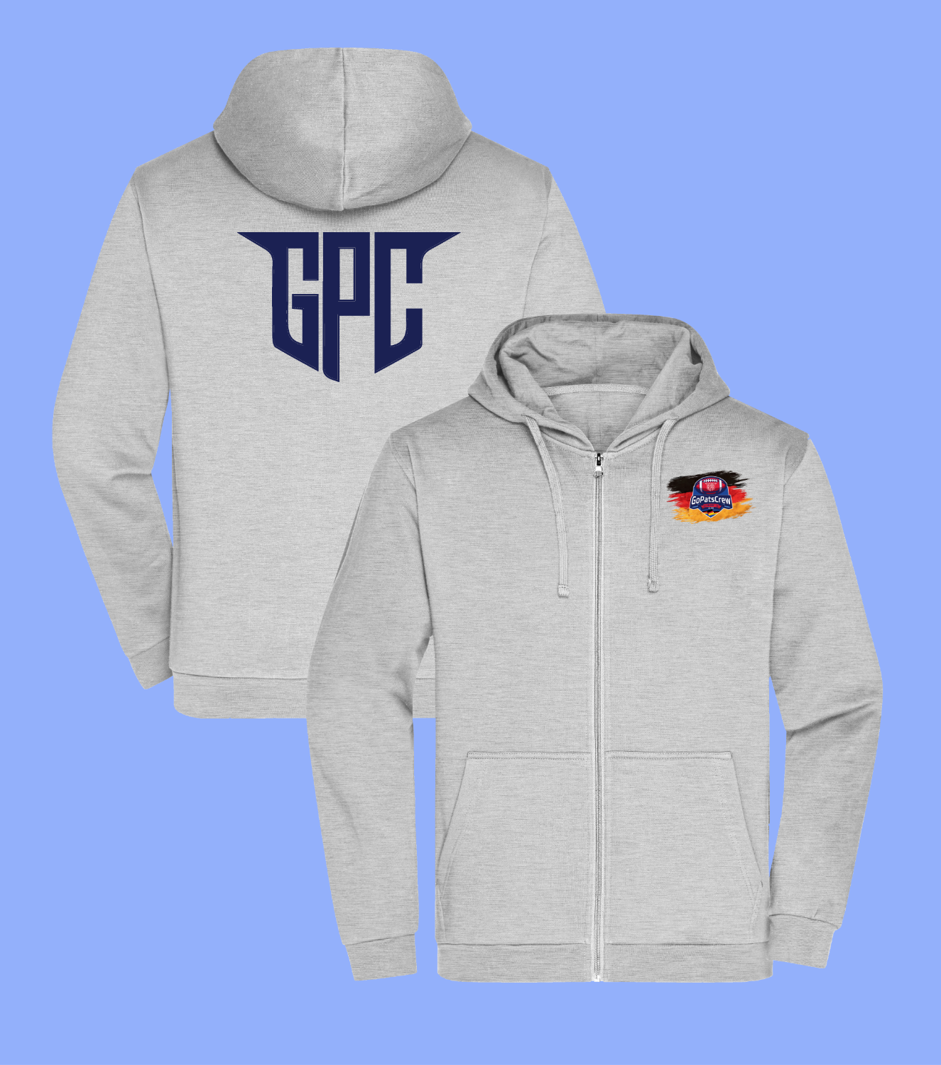 Power Play Zipper - Big Initials Flag Connection