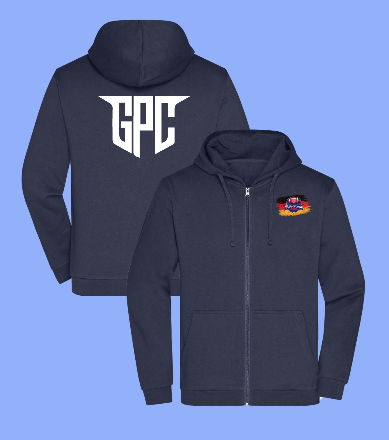 Power Play Zipper - Big Initials Flag Connection
