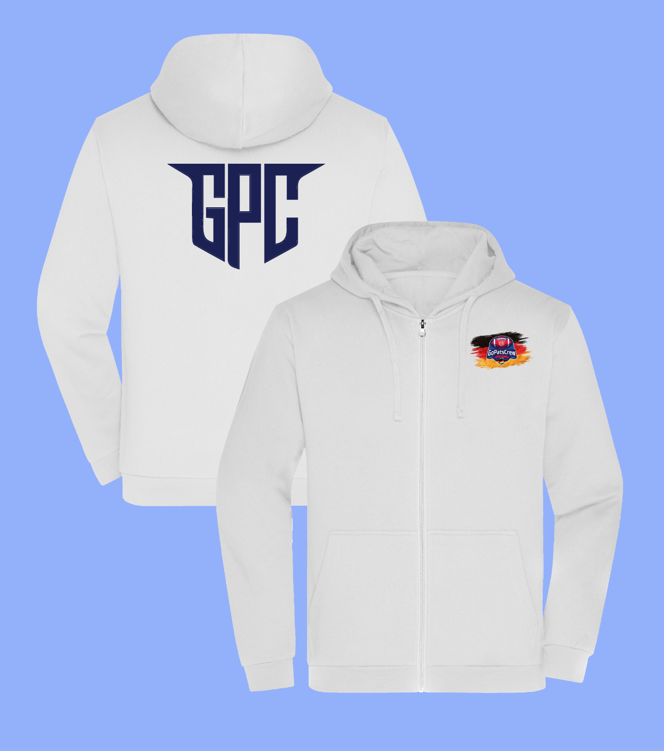 Power Play Zipper - Big Initials Flag Connection