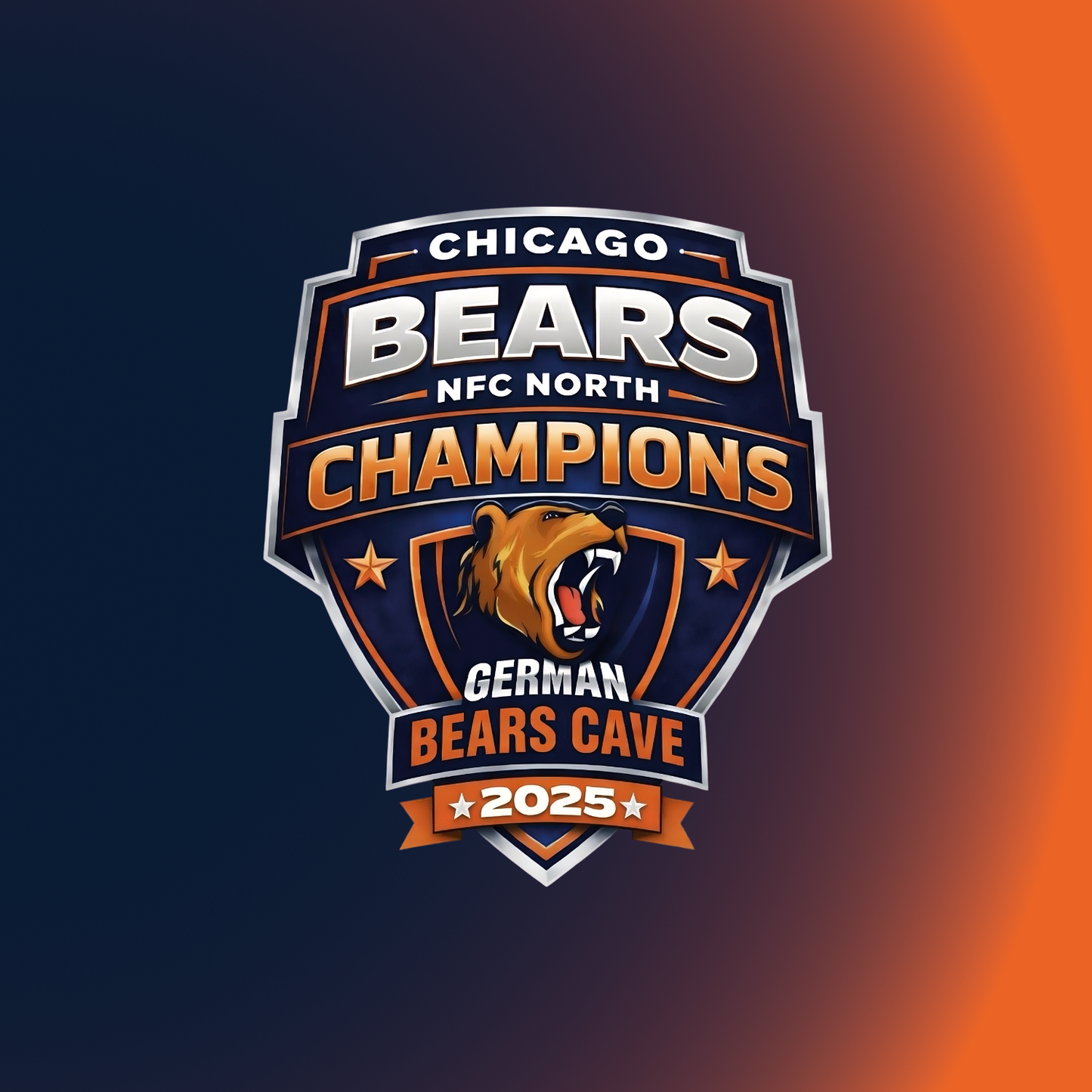 German Bears Cave "NFC North Champion 2025"