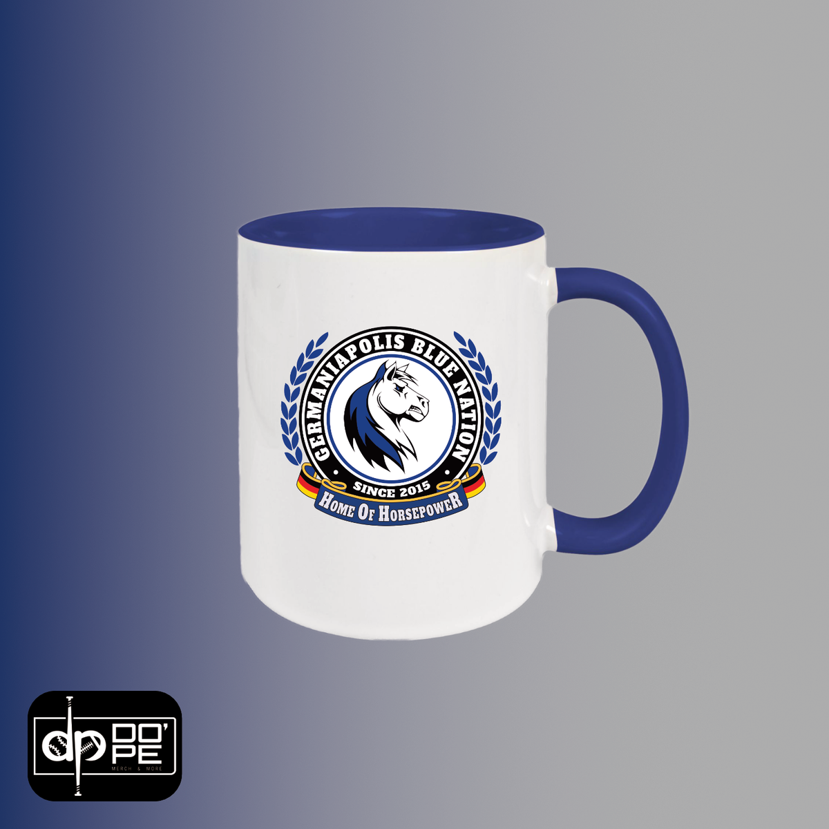Germaniapolis Blue Nation Tasse "Horsepower"
